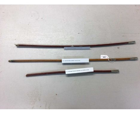 Victorian Bedfordshire Regiment swagger stick, Northamptonshire Regiment swagger stick and Leicestershire Regiment 17th Foot 