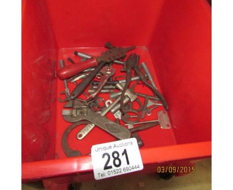 A box of BR 'keys' and specialist tools