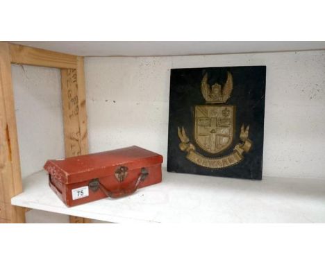 A small case & a plaque