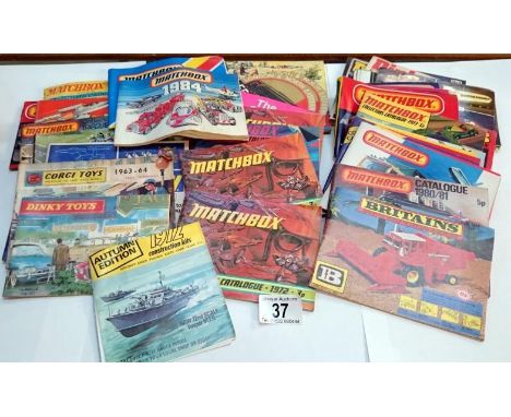 A quantity of Dinky, Corgi & Matchbox catalogues