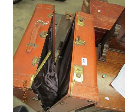 A large travel trunk