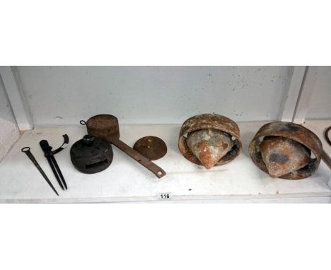 A quantity of railway tools & balances etc