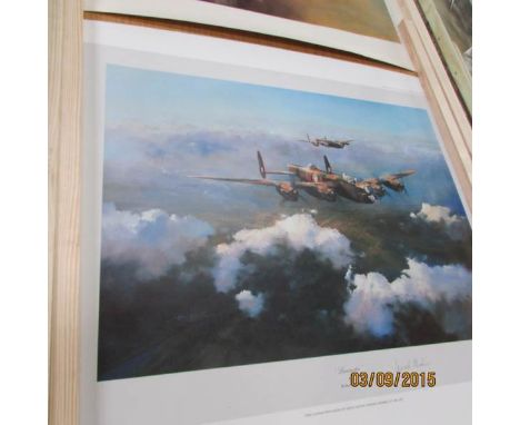 A first edition print 'Lancaster' by Robert Tayler signed Group Captain Leonard Cheshire