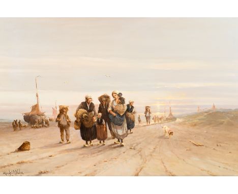 Full title: Hendri(c)k Vader (1928-1997): The return of the catch, oil on canvasDescription:Work: 120 x 80,3 cm  Frame: 149,2