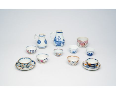 Full title: A varied collection of Chinese famille rose, blue, white and Imari style porcelain, Kangxi and laterDescription:H