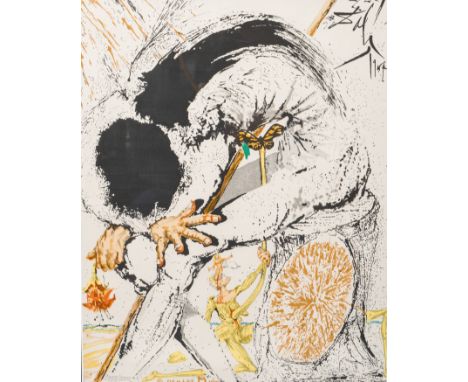 Full title: Salvador Dali (1904-1989, after): 'Don Quichotte', serigraph on silk, ed. 1755/2000, dated 1989Description:Work: 