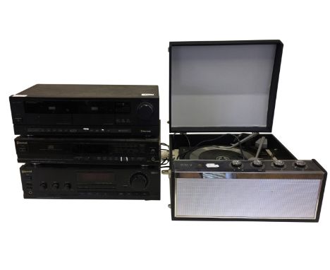 HMV GARRARD 2000. A cased HMV turntable model 2000. Leather casing in very good condition. Sold with round pin plug.. A Sherw