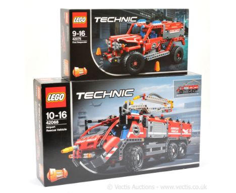 Lego Technic Pair 42068 Airport Rescue Vehicle, 42075 First Responder, within Near Mint sealed packaging. (2)