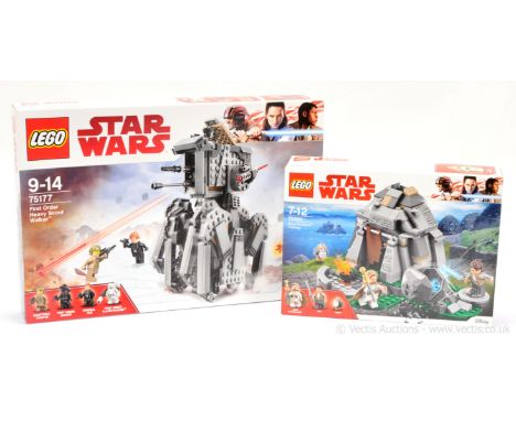 Lego Star Wars sets to include 75200 Ahch-To island Training, 75177 First Order Heavy Scout Walker. Both sealed within Near M