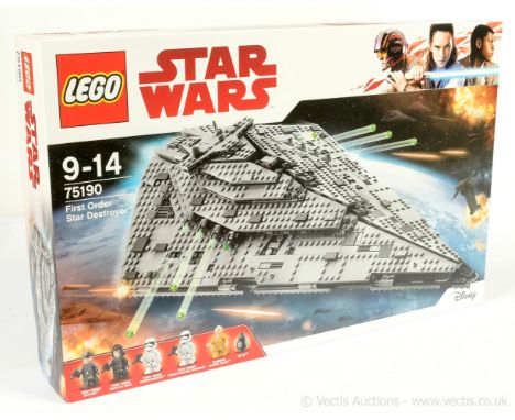 Lego Star Wars set number 75190 First Order Star Destroyer, within Mint sealed box.