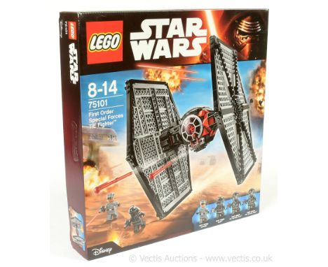 Lego Star Wars set number 75101 First Order Special Forces TIE Fighter, within Near Mint sealed packaging.