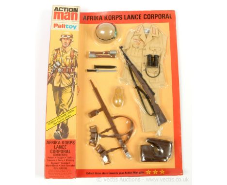 Palitoy Action Man Vintage 34331 Afrika Korps Lance Corporal - comprising helmet, goggles, jacket, trousers, boots, webbing, 