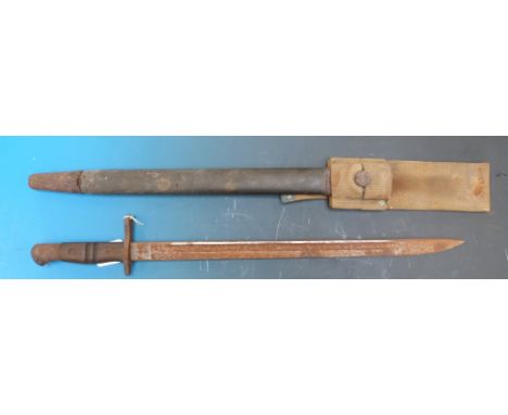 A WW1 bayonet in scabbard