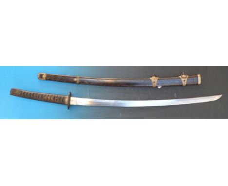A Japanese WW2 officer's Samurai sword in shagreen scabbard