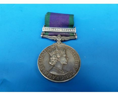A Campaign Service Medal (Northern Ireland) to 24432683 Dvr K F Dickinson RCT