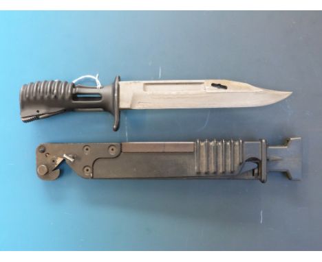 A modern SA80 bayonet in scabbard