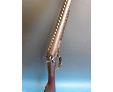 An EC Green & Son 12 bore double barrelled side by side hammer action shotgun with ornate engraving all over with dogs and ph