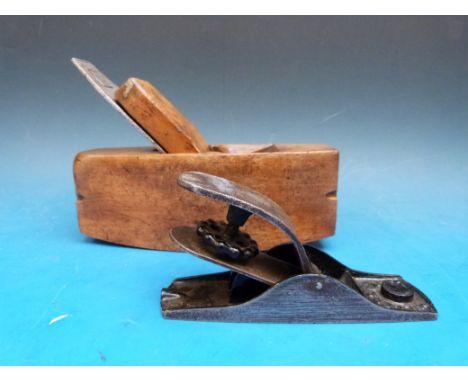 A Millers Falls block plane and a compass plane