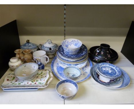 A collection of mixed ceramics to include Spode, Fenton and Worcester etc