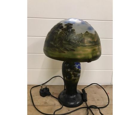 A contemporary lamp in the style of Galle 
