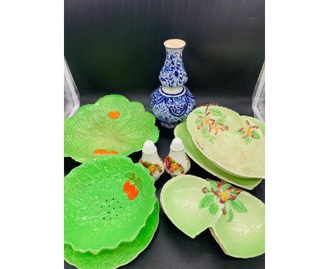 A Selection of Carltonware china in lettuce pattern.