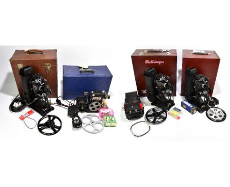 FILM/CINEMA & PROJECTION INTEREST; four Pathescope projectors comprising three 200-B models and Ace model, all cased (4).PROV