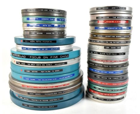 FILM/CINEMA & PROJECTION INTEREST; thirty 16mm film reels of mixed interest including Rockabye The Hard Way, The Animal World