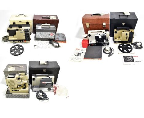 FILM/CINEMA & PROJECTION INTEREST; six Eumig projectors including 502D, 610D Dual 8, 614D, P8 ‘M’, Mark 8 Dual etc, all cased