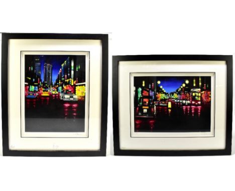 NEIL DAWSON; two signed limited edition coloured prints, one portrait, one landscape, both numbered 60/150, 37 x 50cm, framed