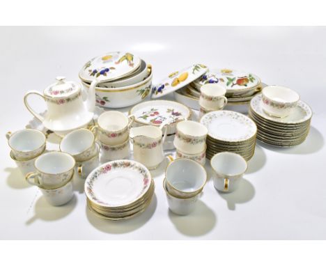 ROYAL WORCESTER; a group of 'Evesham' and similar patterned tableware, comprising serving dishes and ramekins, a Paragon 'Bel