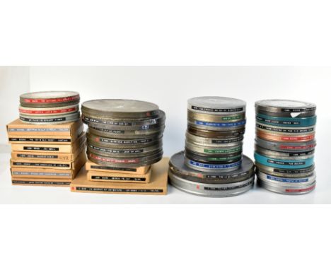 FILM/CINEMA & PROJECTION INTEREST; approximately forty 16mm and 9.5mm format film reels of mixed interest including Romeo and