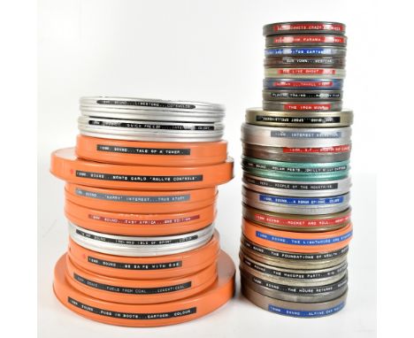 FILM/CINEMA & PROJECTION INTEREST; thirty predominately 16mm format film reels of mixed interest including including Alpine C
