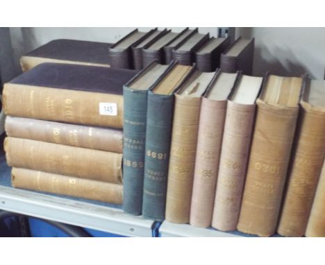 Approximately 60 law report, appeal cases from late 1800's to early 1900's 