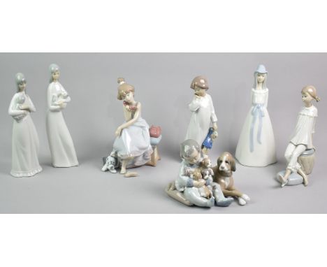 Seven Various Lladro and Nao Figures (Various Condition)