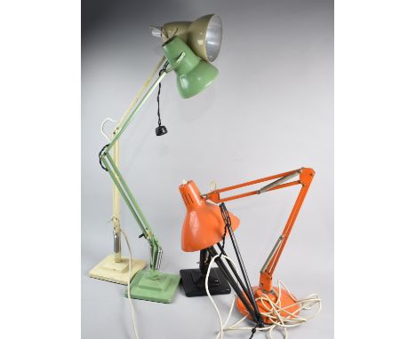 Four Vintage Anglepoise Lamp Bases, all Require Attention