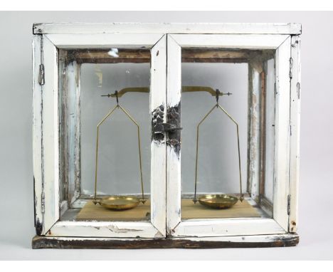 A Vintage Cased Scientific Balance with Set of Mahogany Cased Weights