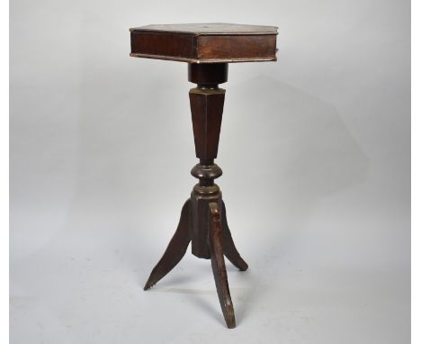 A Late 19th Century Hexagonal Tripod Torchere Stand, Feet AF, 73cms High