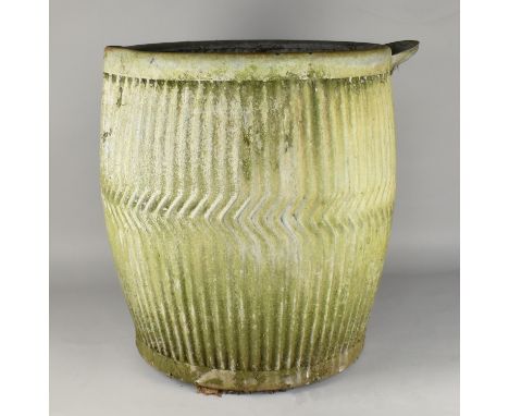 A Vintage Dolly Tub of Ribbed Form, 44cms Diameter