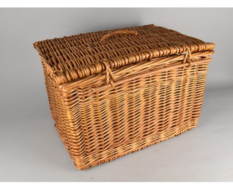 A Late 20th Century Wicker Hamper, 53cms Wide
