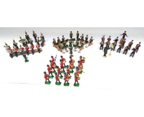 Bands of Britain Dorset seated Band of the Women's Royal Army Corps with chairs and music stands, seated Band of the Royal Ai