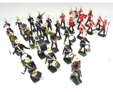 Britains Royal Marine Band with Drum Corps and ten piece repainted Band of the Royal Marine Light Infantry HIGHLY DETAILED (C