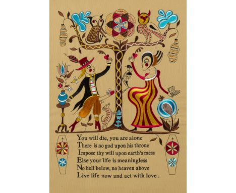 δ Grayson Perry (b.1960)Recipe for HumanityComputerised embroidery printed in colours, 2005, signed and numbered from the edi