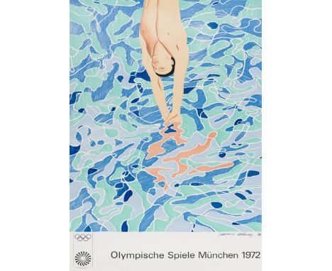 Please note this lot is unframed. δ David Hockney (b.1937) Olympische Spiele München Lithograph printed in colours, 1972, on 