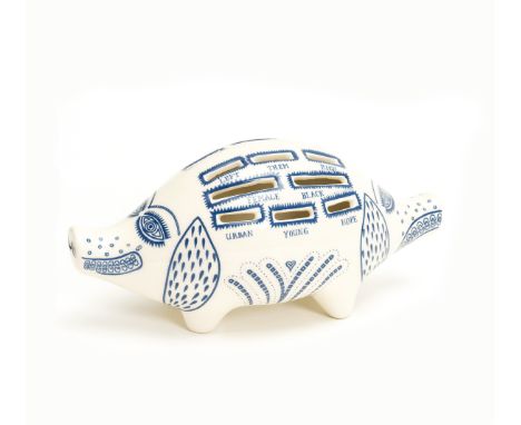 δ Grayson Perry (b.1960)Piggy BankThe painted and glazed ceramic multiple, 2017, with the artist's logo on the underside, fro