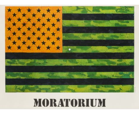 Jasper Johns (b. 1930)Moratorium, Flag poster for the National Vietnam MoratoriumOffset lithograph printed in colours, 1969, 