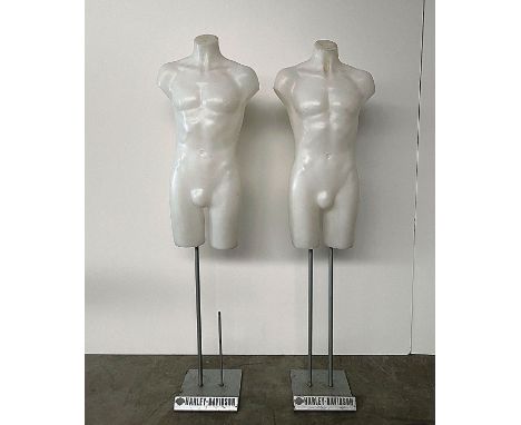 Set of 2 Harley Davidson Fitting Dummies Height: 100 cm. Width: 30 cm. Depth: 30 cm. Condition: Good. Location: The Netherlan