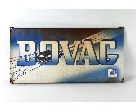 Bovag Enamel Advertising Sign Height: 33 cm. Width: 65 cm. Depth: 1 cm. Condition: Good. Location: The Netherlands, Tilburg.