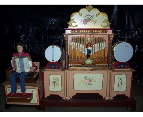 One of a kind fairground organ "La Belle Epoque" by Belgian organ builder Albert Flahaut. Interesting combination with the ac