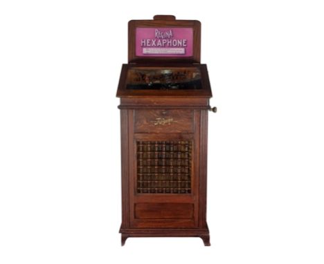 Hexaphone Style 101 phonograph was Regina’s first iteration of an upright, free standing “jukebox” - a coin operated phonogra