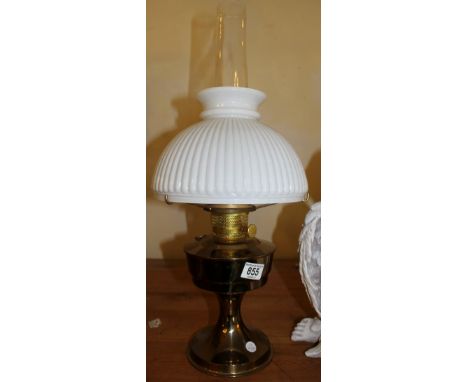 Aladdin 23 paraffin lamp, funnel and shade, 60cm
